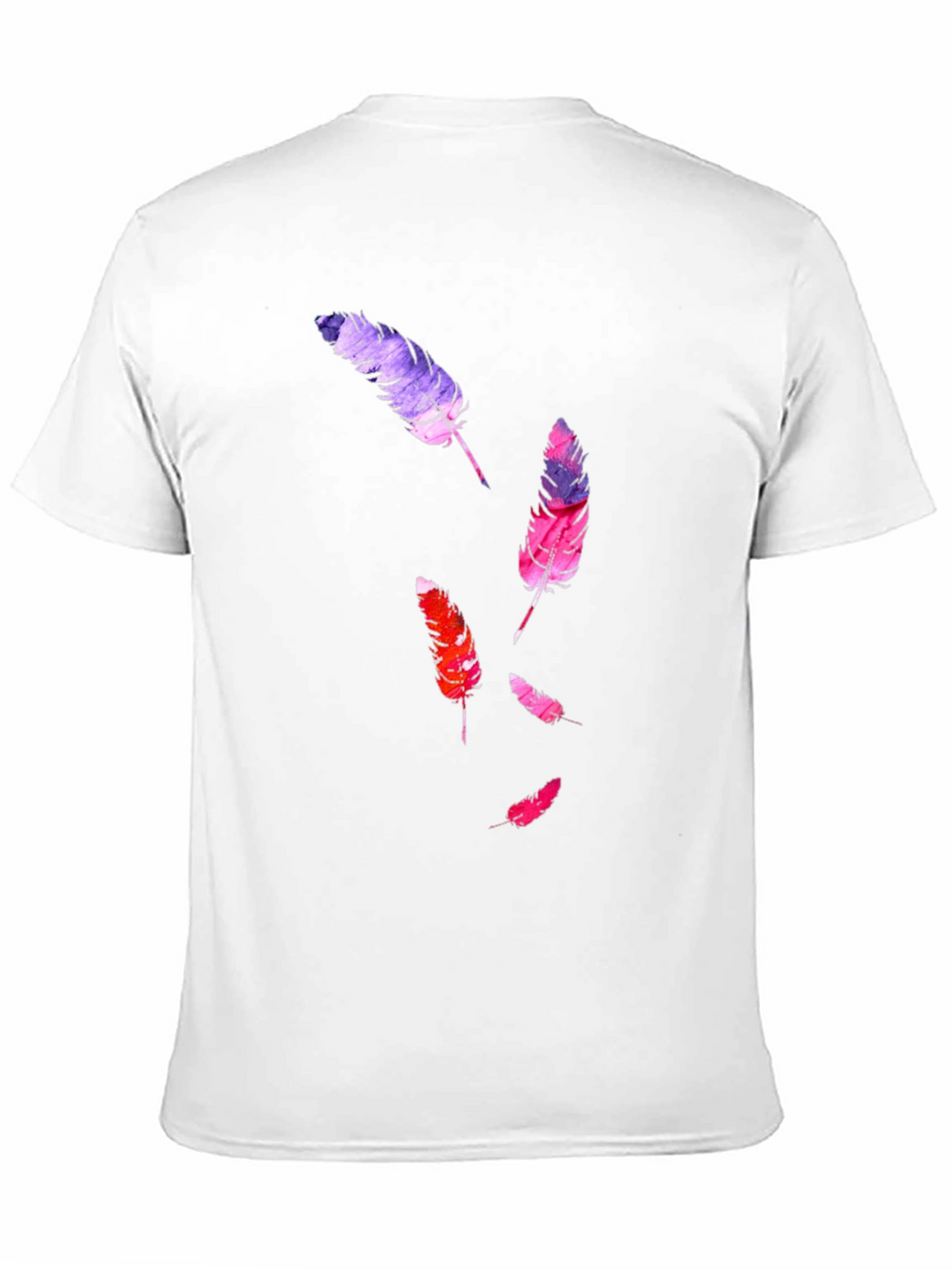 Feather Print Black T-Shirt