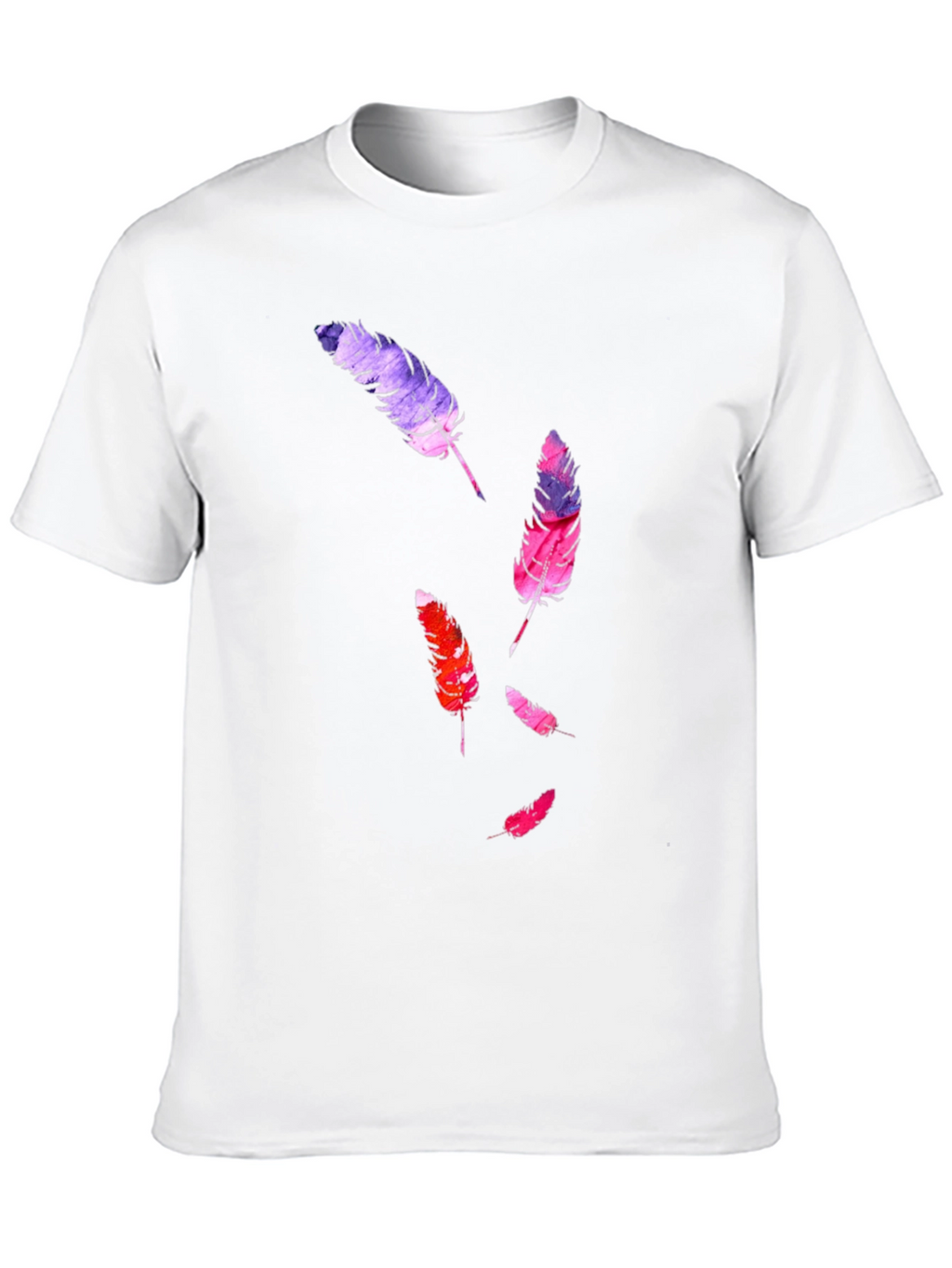 Feather Print Black T-Shirt