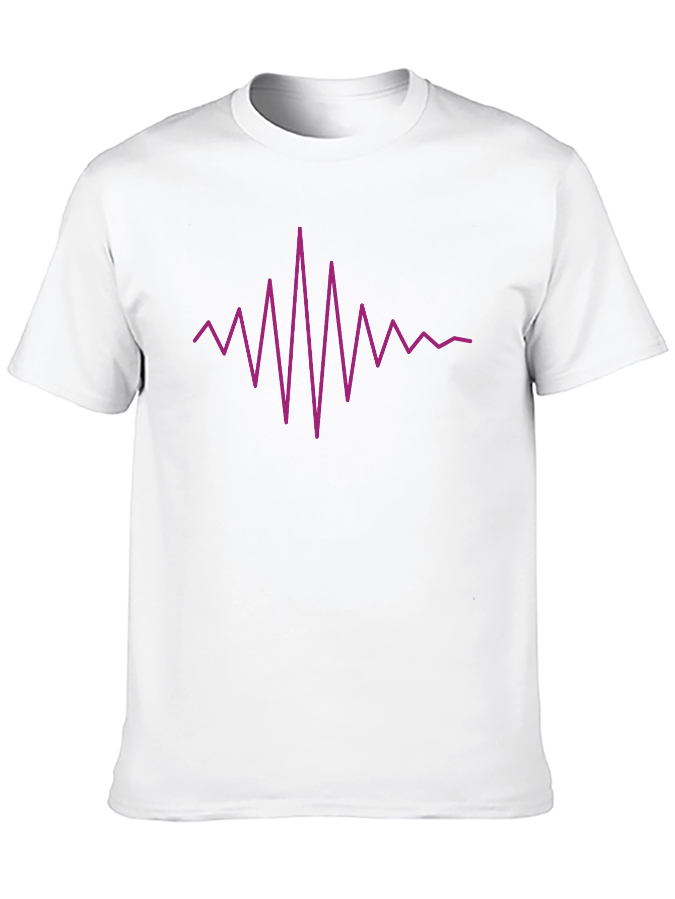 Vibrant Heartbeat Graphic Tee - Black