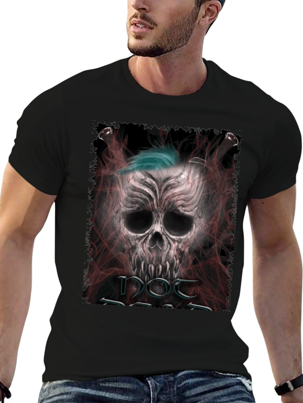 Edgy Skull Graphic Tee - Punk Rock Style