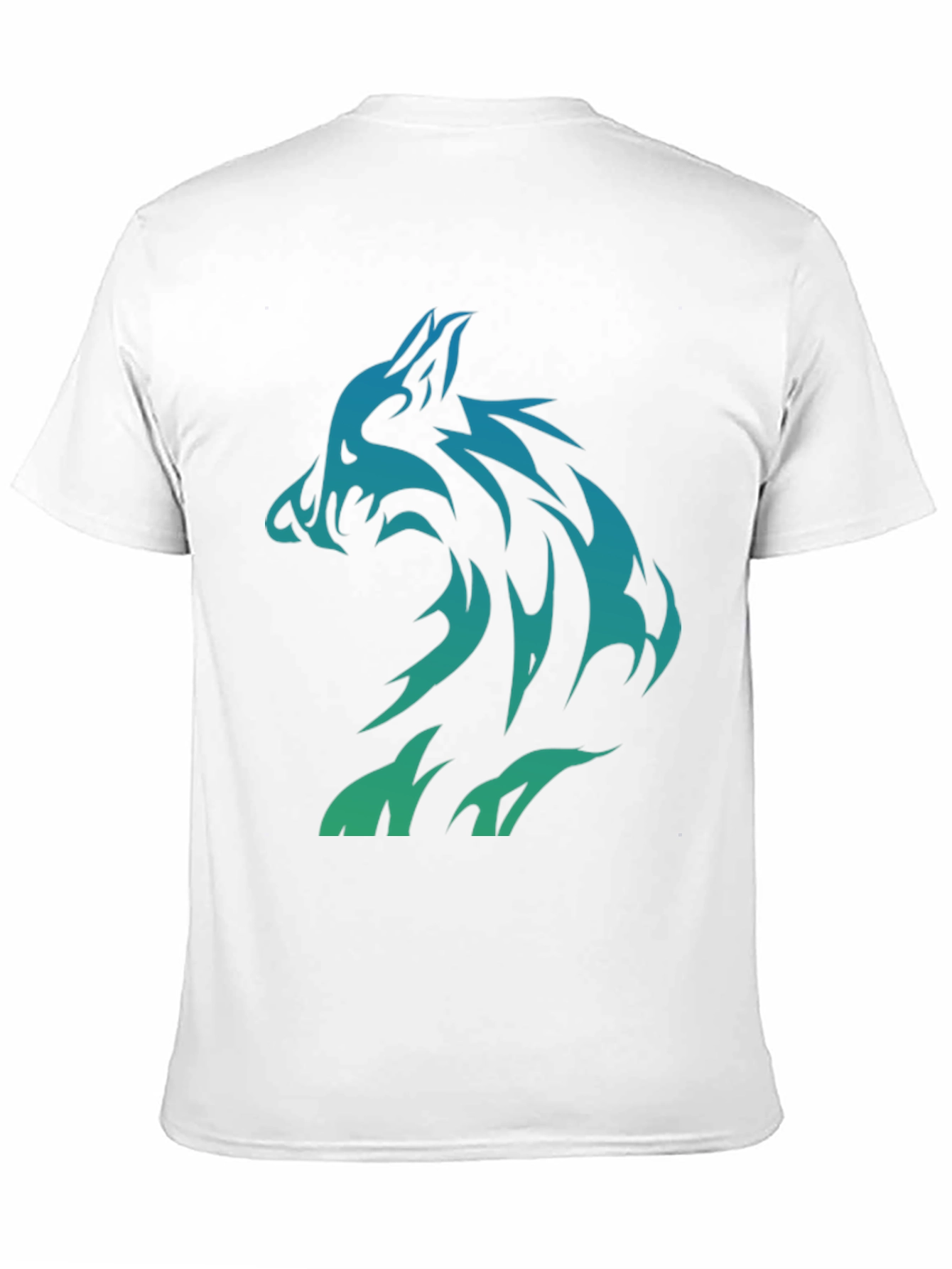 Tribal Wolf Graphic Print Tee - Cool Mens T-Shirt