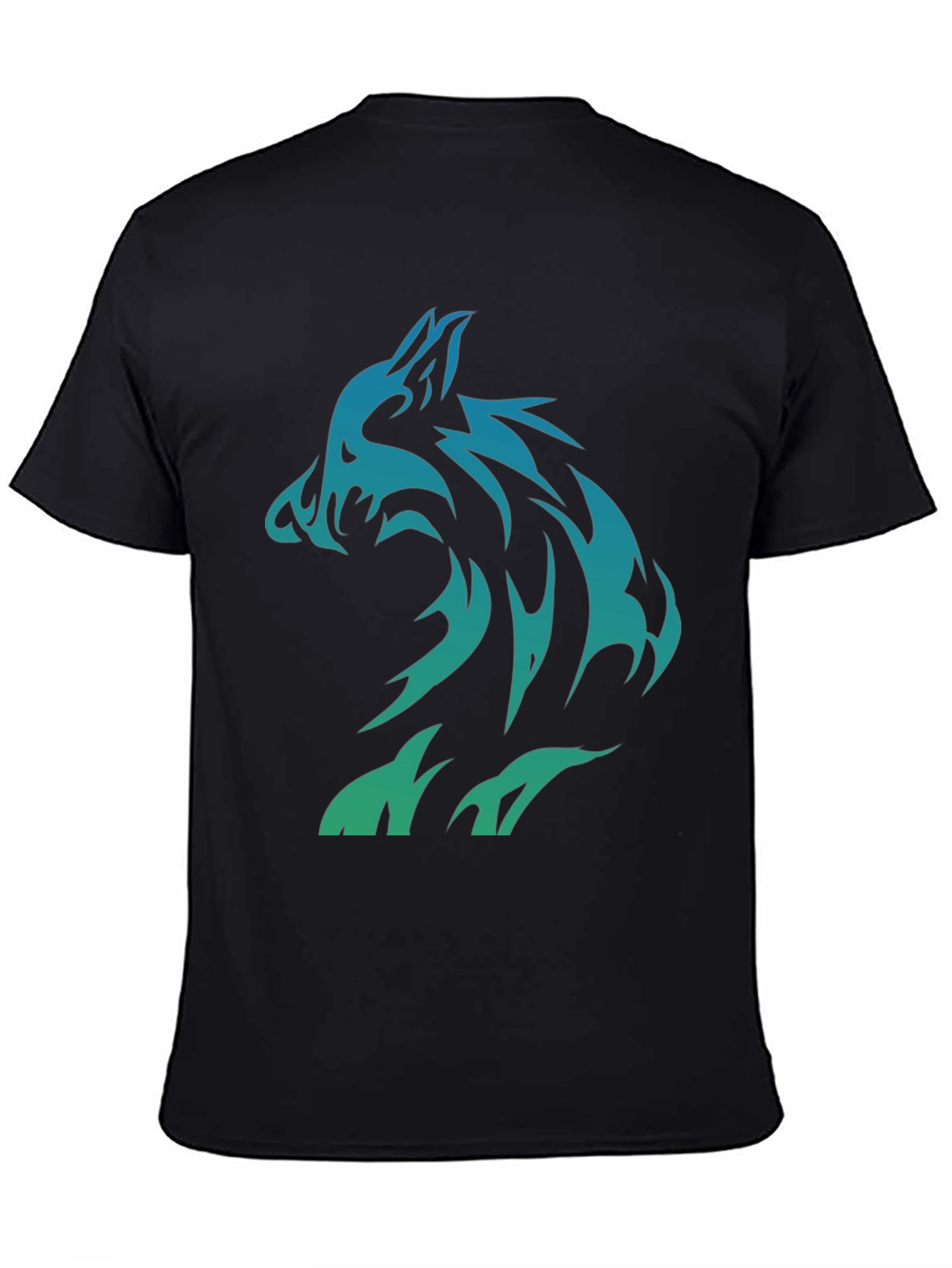 Tribal Wolf Graphic Print Tee - Cool Mens T-Shirt