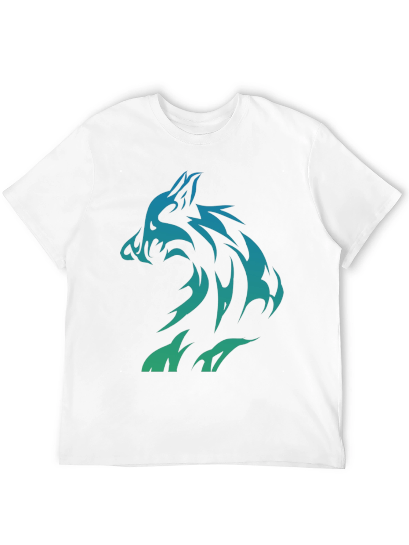 Tribal Wolf Graphic Print Tee - Cool Mens T-Shirt