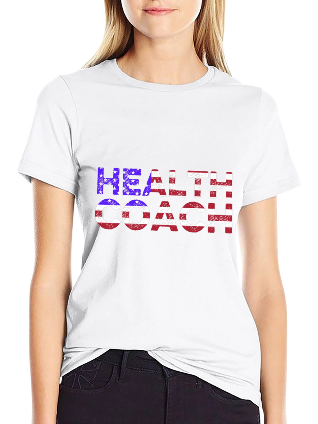 Health Coach American Flag T-Shirt Patriotic