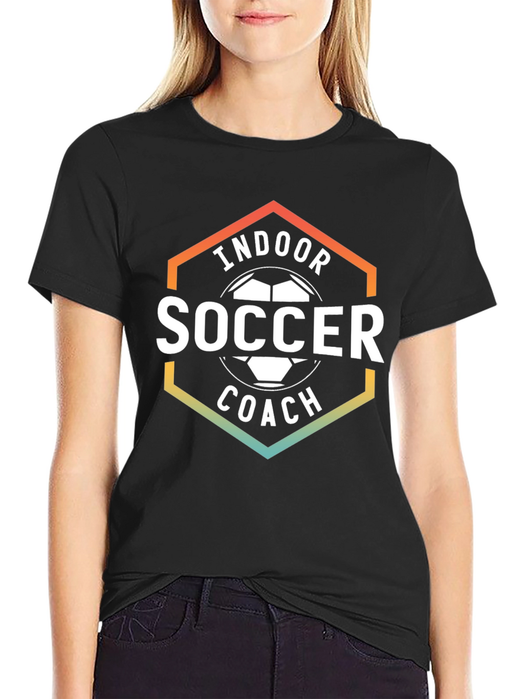 Indoor Soccer Coach Graphic T-Shirt