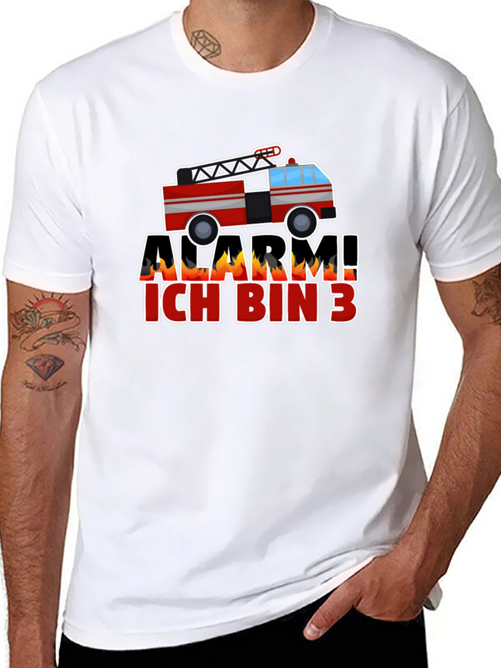 Alarm Ich Bin 3 Firetruck Kids T-Shirt