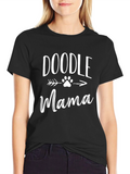 Doodle Mama Paw Print Arrow Graphic Tee - Black