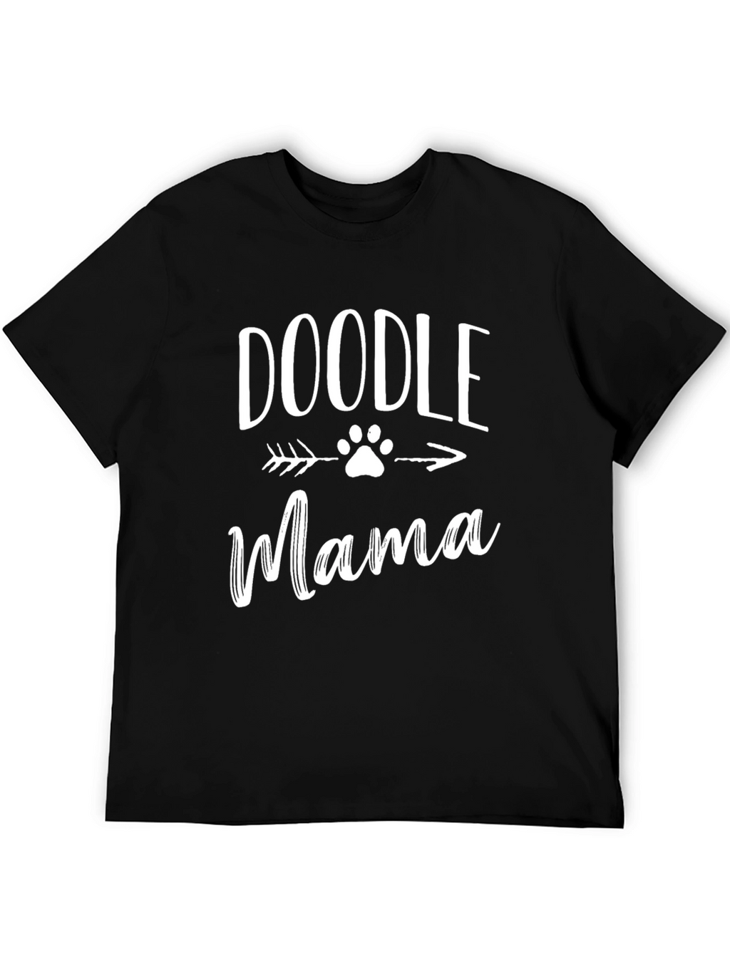 Doodle Mama Paw Print Arrow Graphic Tee - Black