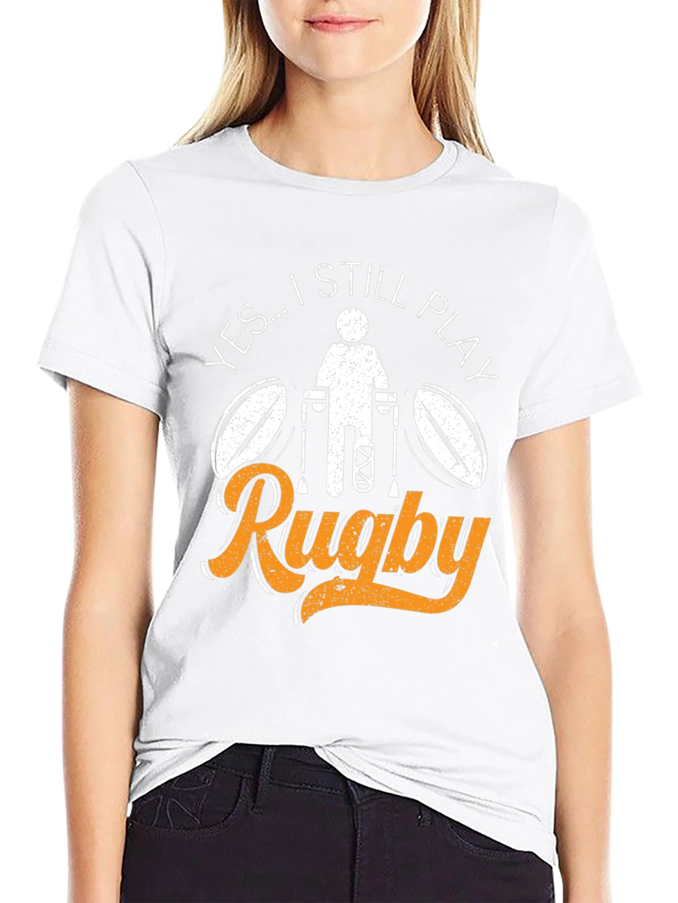 Still Play Rugby T-Shirt - Broken Leg Athlete