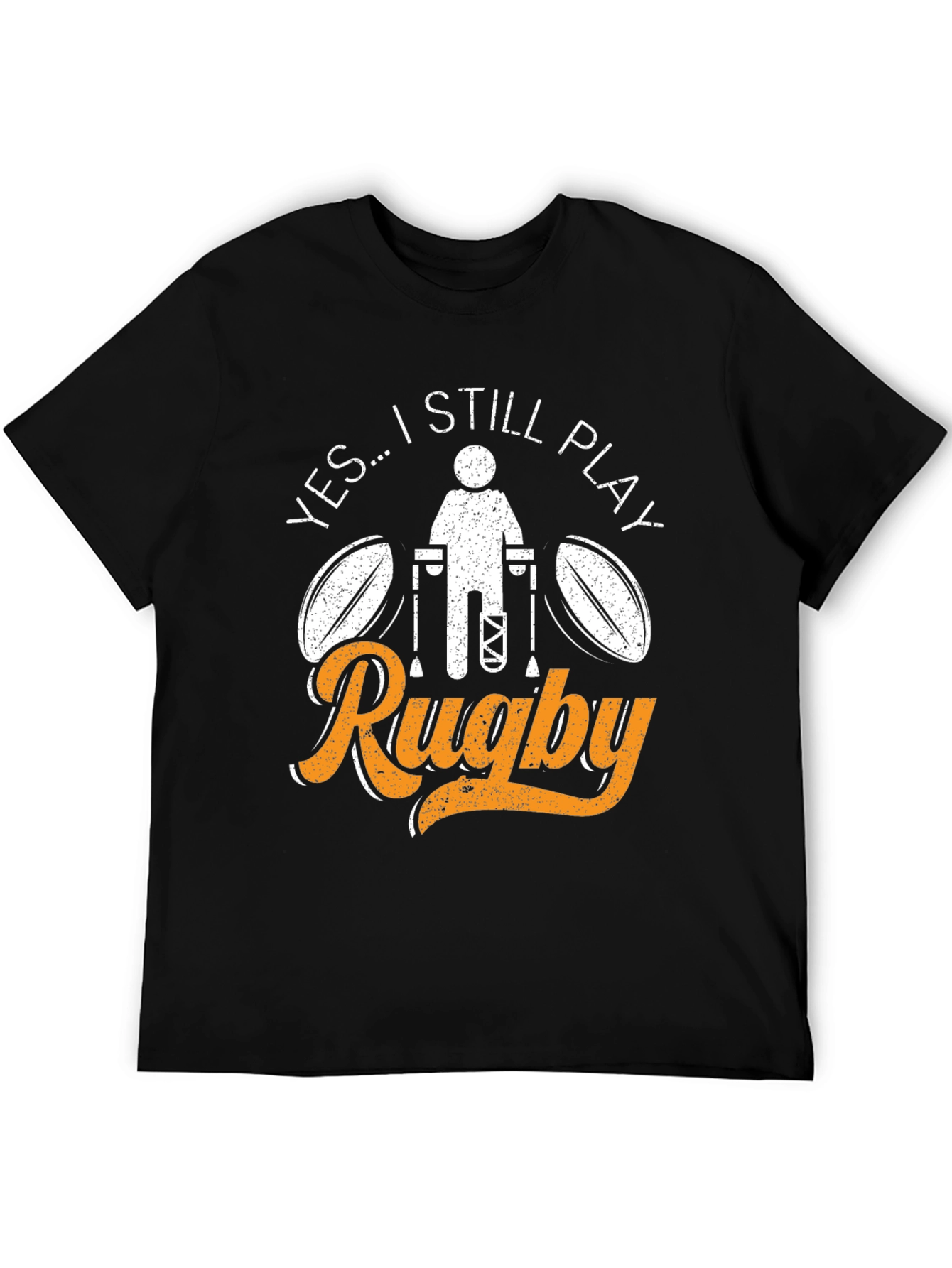 Still Play Rugby T-Shirt - Broken Leg Athlete