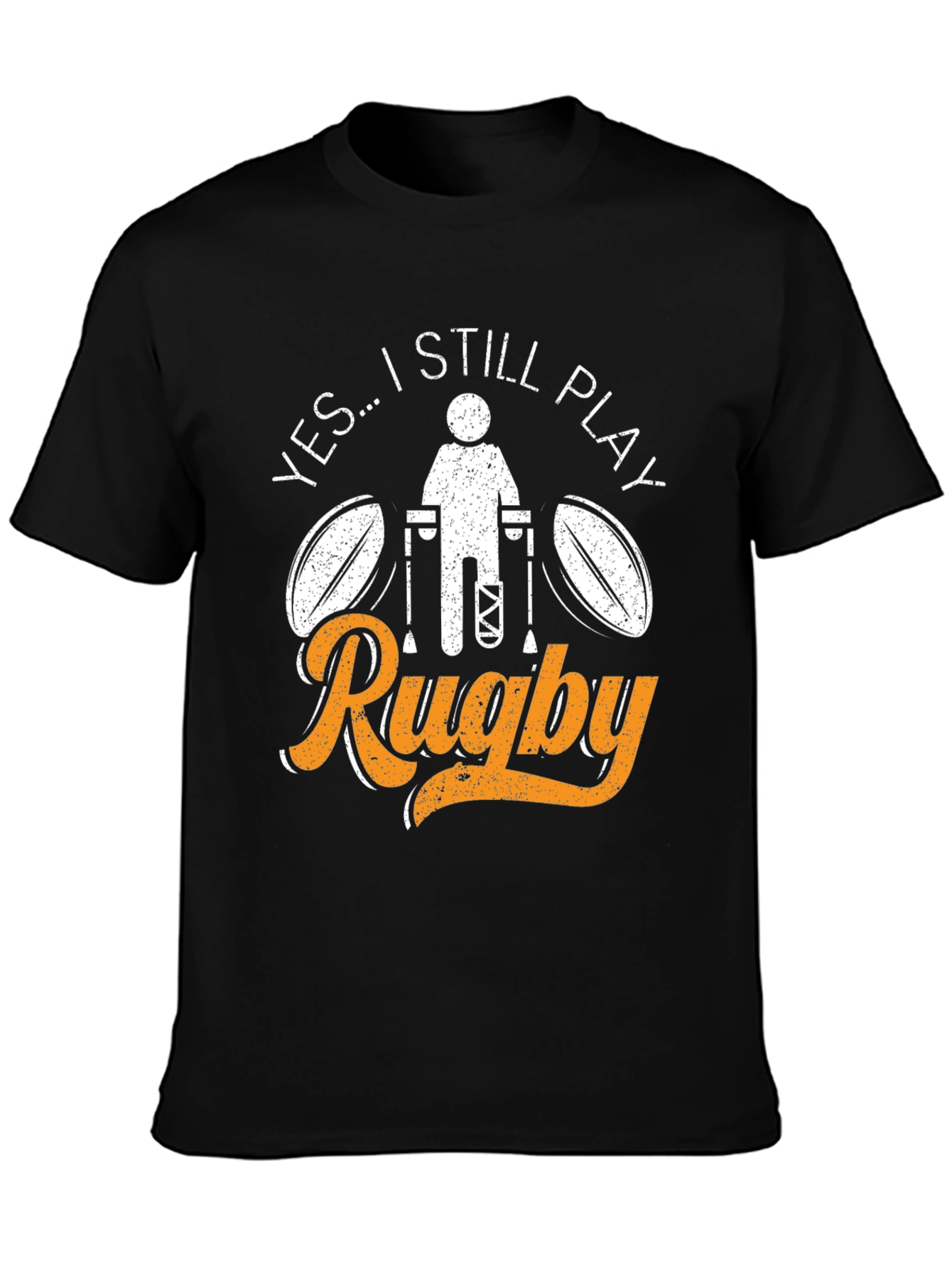 Still Play Rugby T-Shirt - Broken Leg Athlete