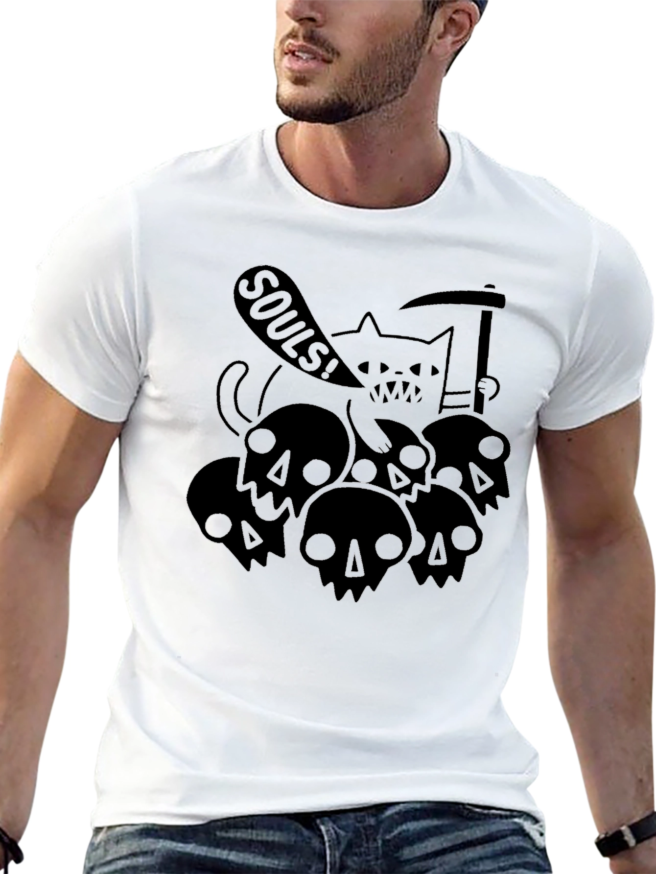 Souls! Skull Cat Reaper T-Shirt