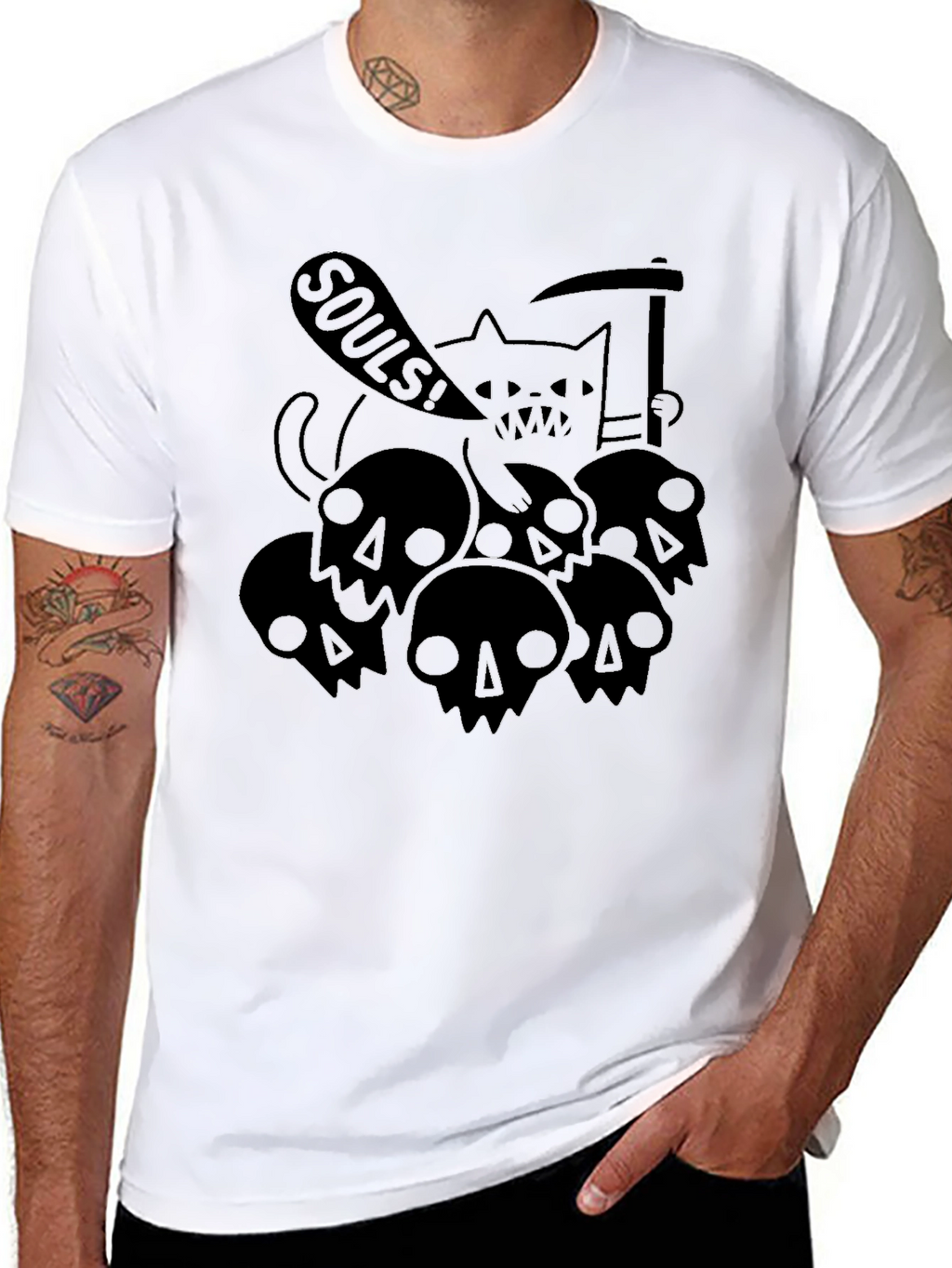 Souls! Skull Cat Reaper T-Shirt