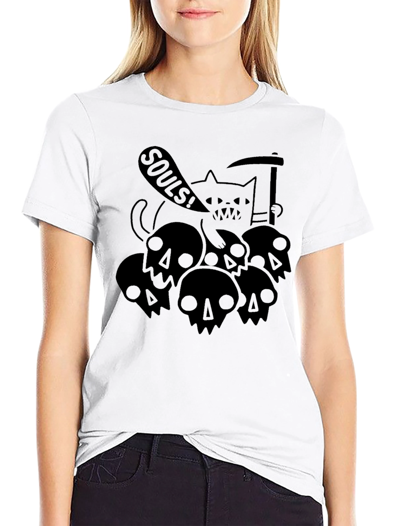 Souls! Skull Cat Reaper T-Shirt