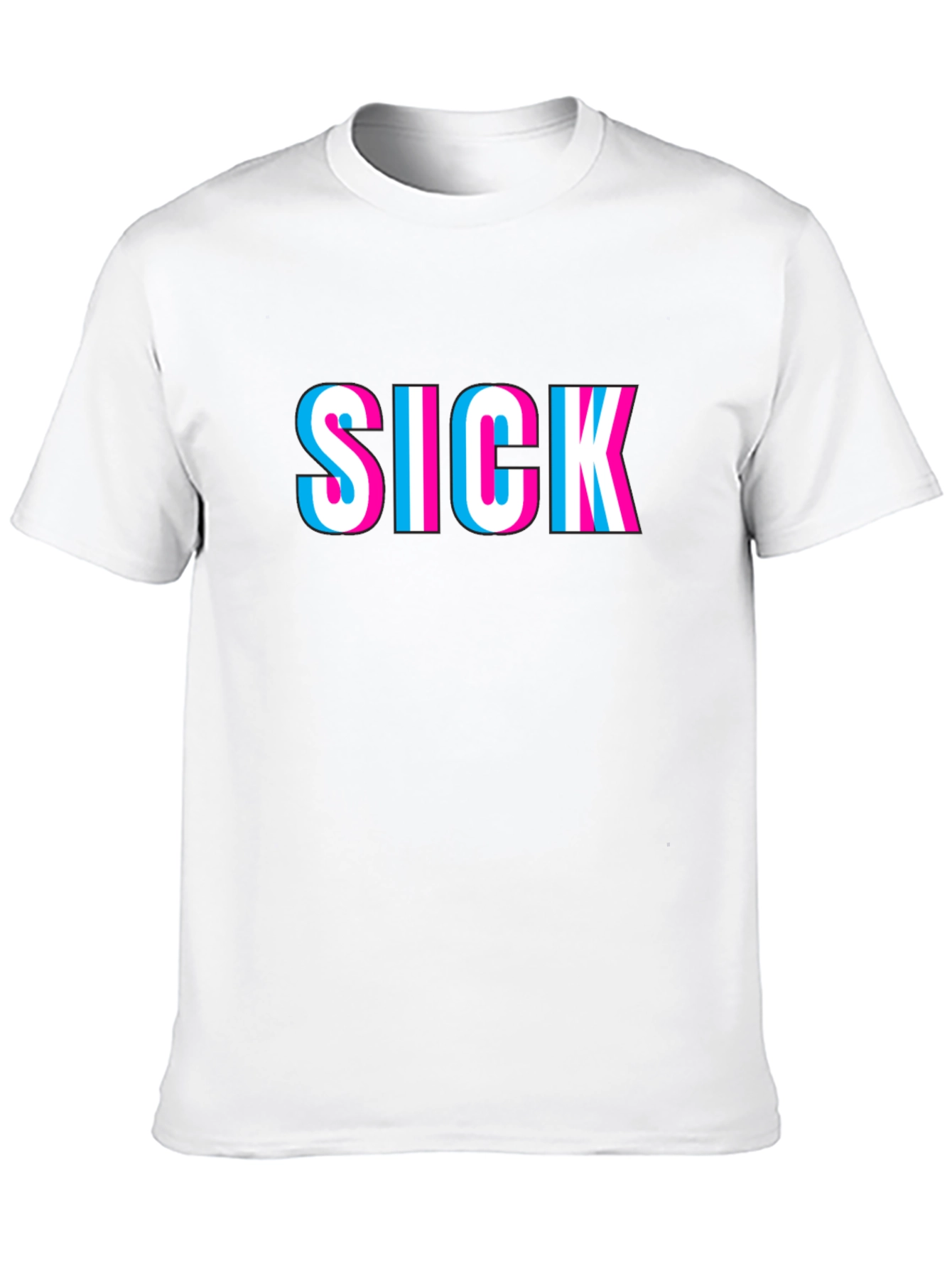 Sick 3D Effect Black Graphic Tee