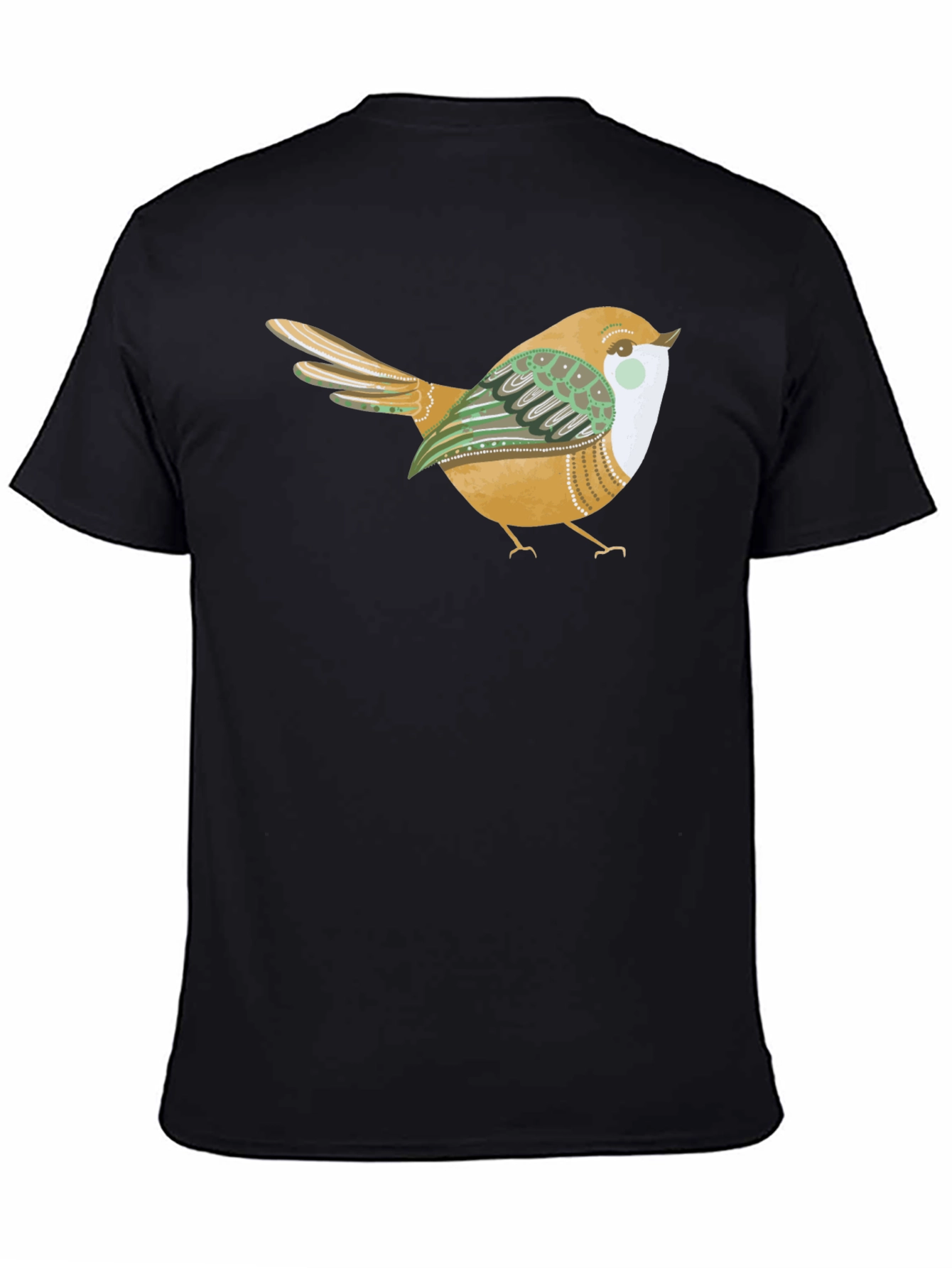 Bird Graphic Tee - Stylish Black Cotton Comfort