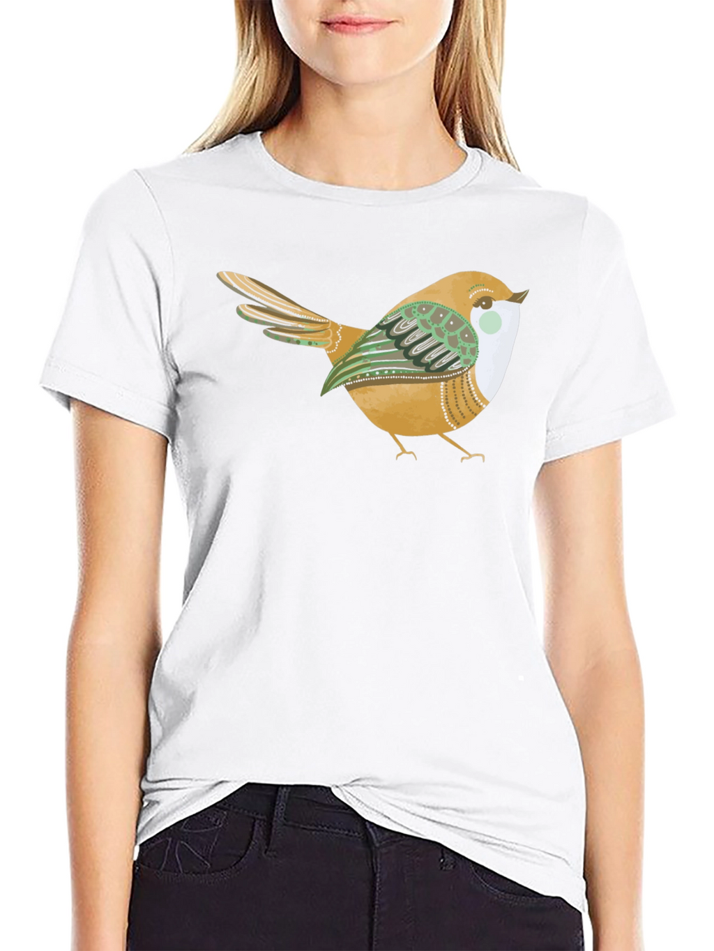 Bird Graphic Tee - Stylish Black Cotton Comfort