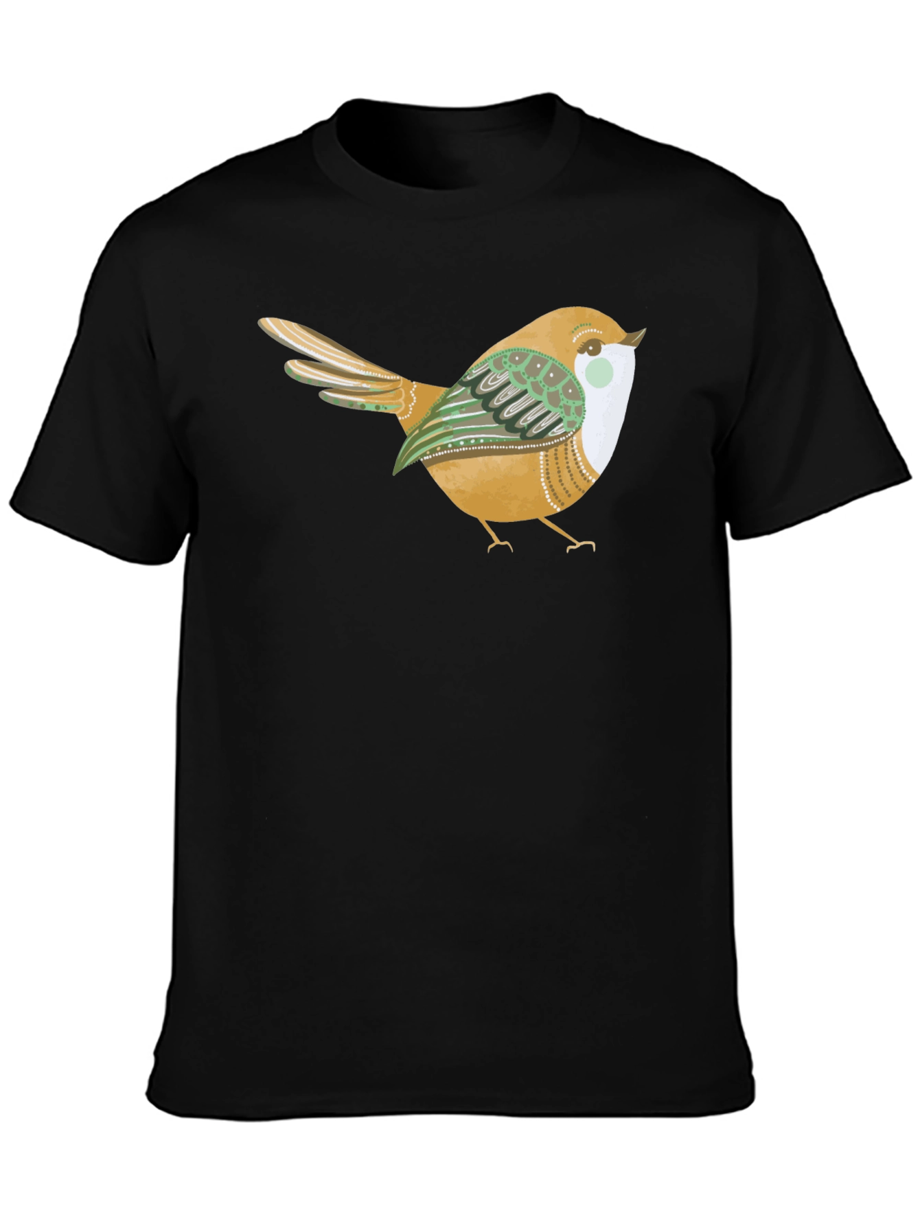 Bird Graphic Tee - Stylish Black Cotton Comfort