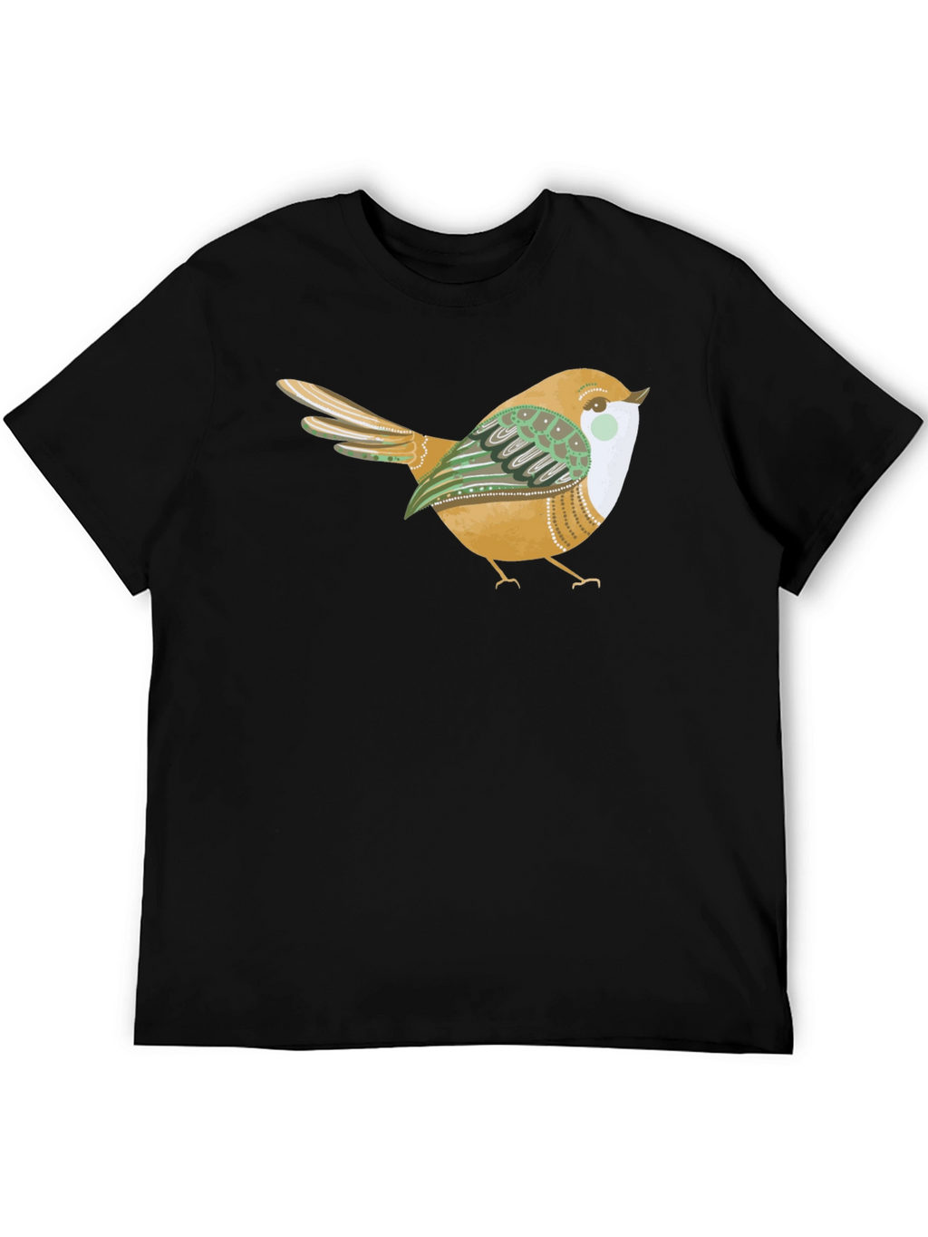 Bird Graphic Tee - Stylish Black Cotton Comfort