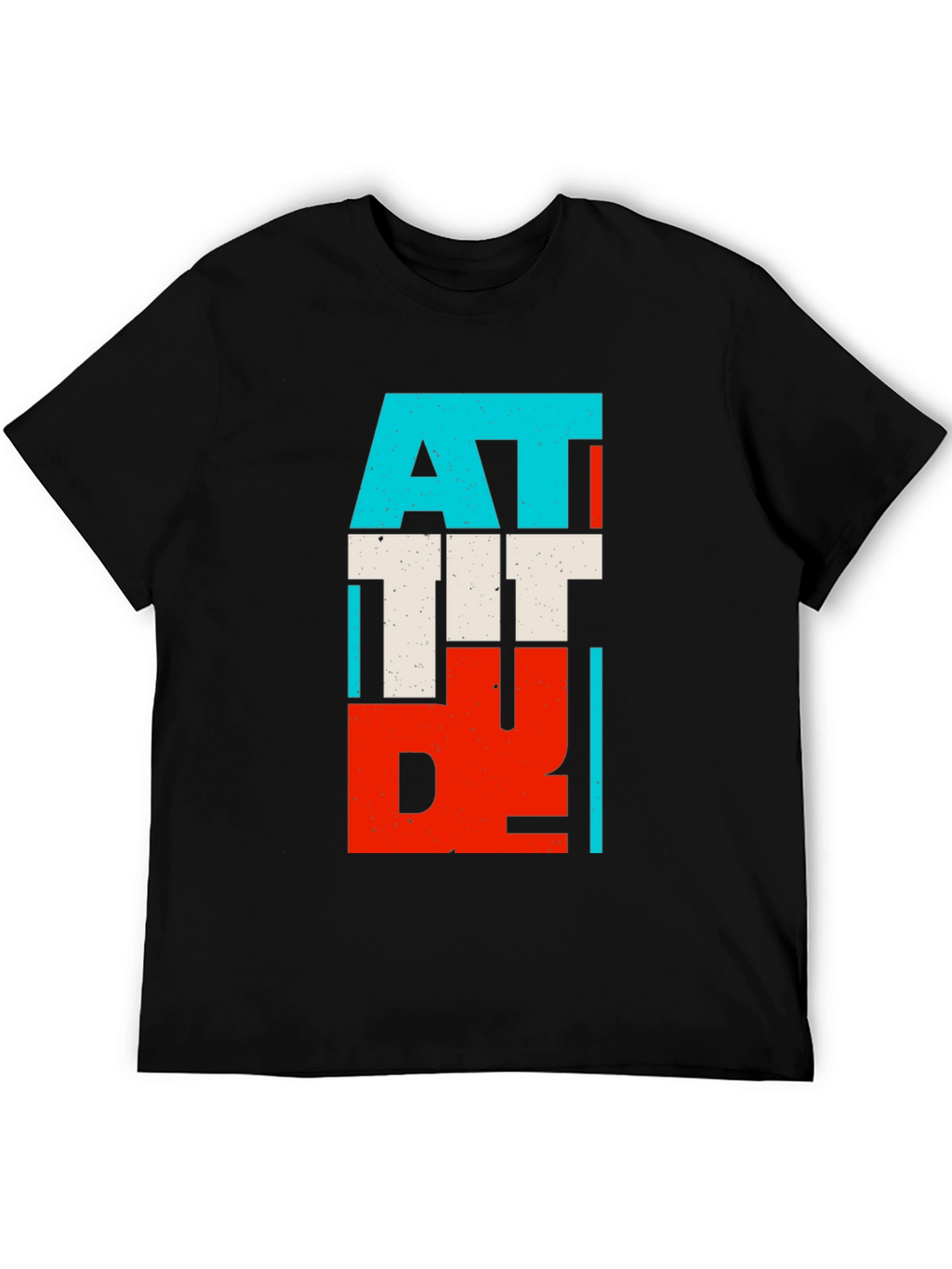 Attitude Graphic Print Black T-Shirt