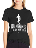 Running In My DNA T-Shirt - Black Graphic Tee