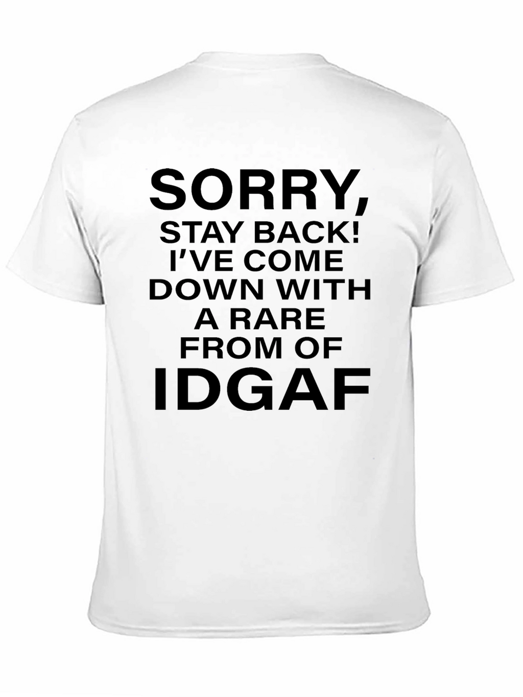IDGAF Slogan Graphic Tee - Black