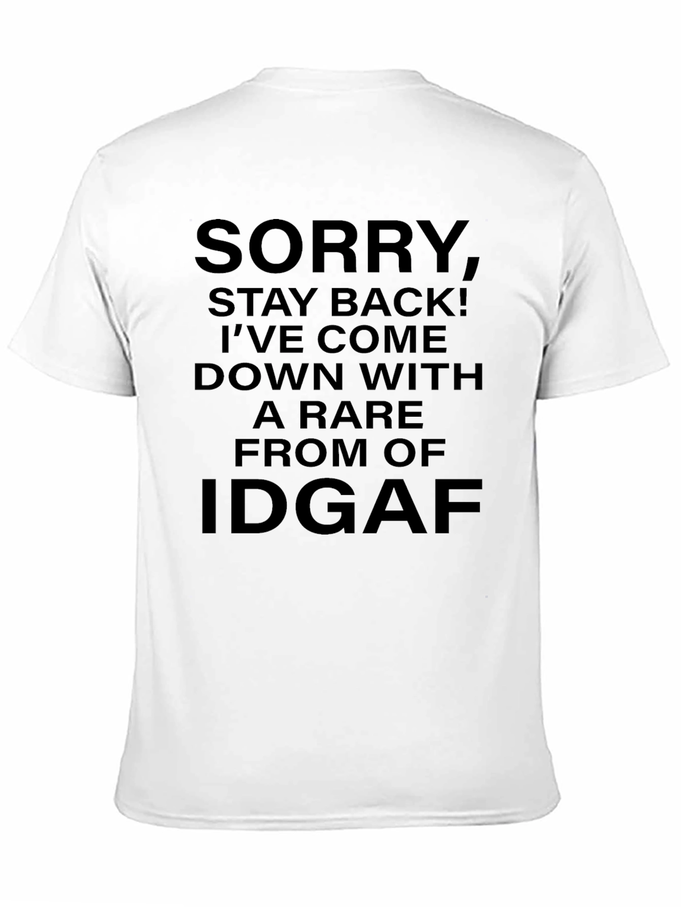 IDGAF Slogan Graphic Tee - Black