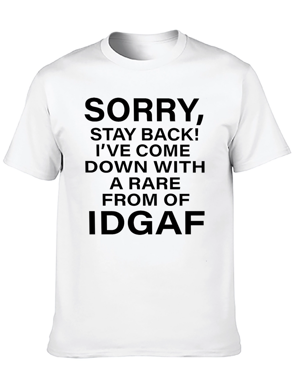 IDGAF Slogan Graphic Tee - Black