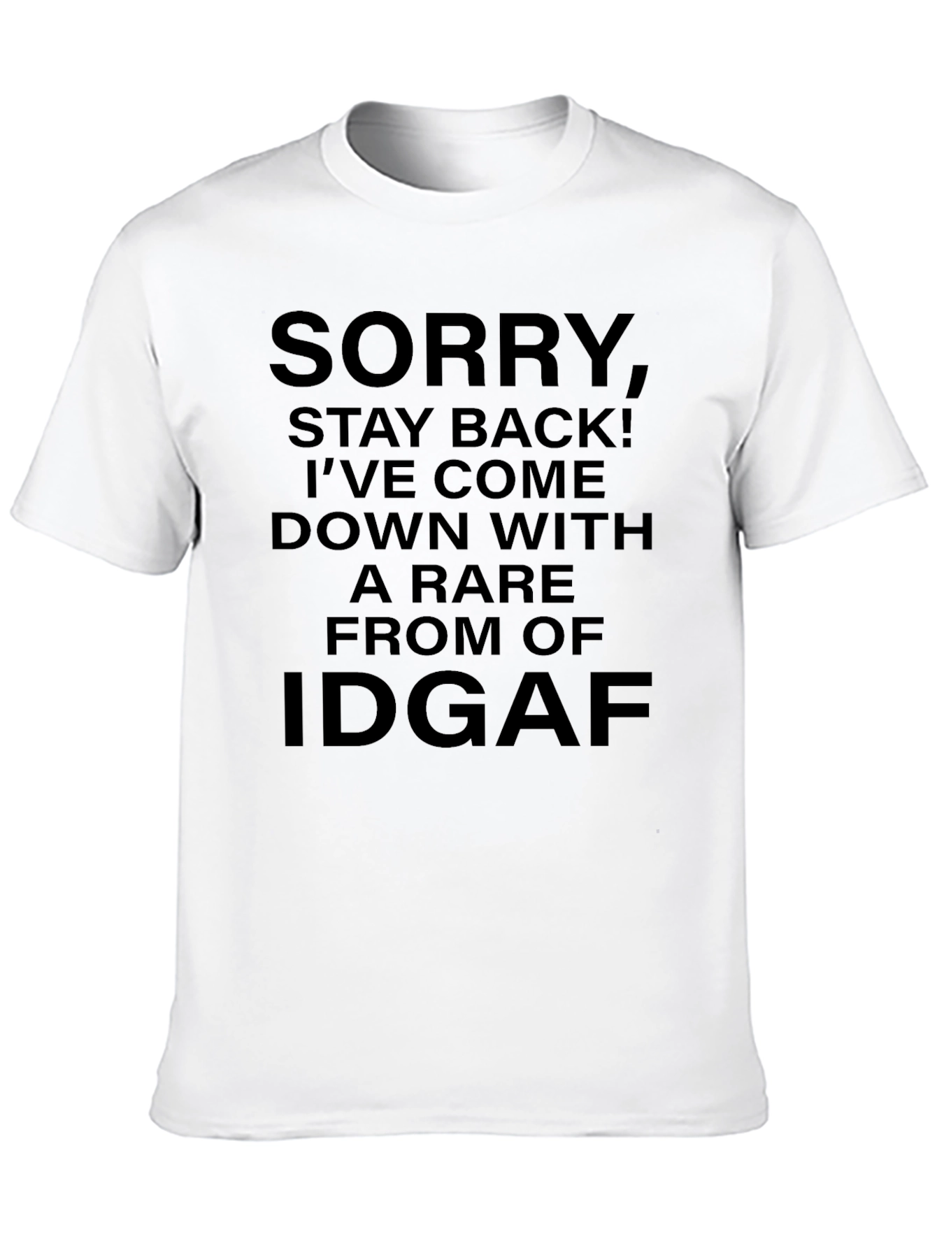 IDGAF Slogan Graphic Tee - Black
