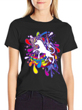Unicorn Rainbow Splash Graphic Tee