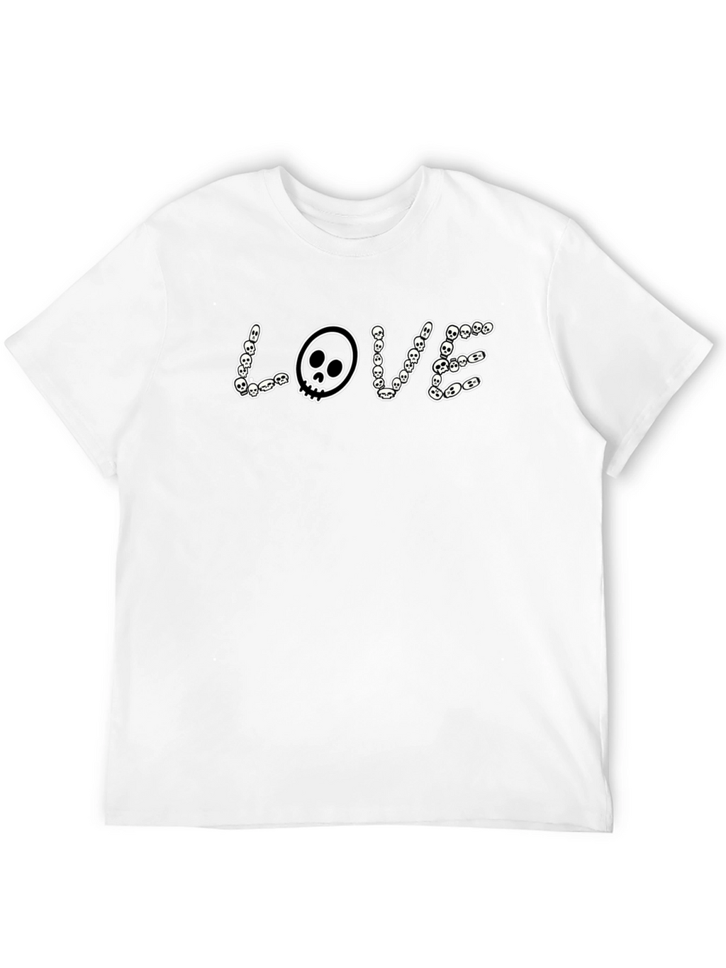 Skull LOVE Graphic Tee - Mens Black T-Shirt