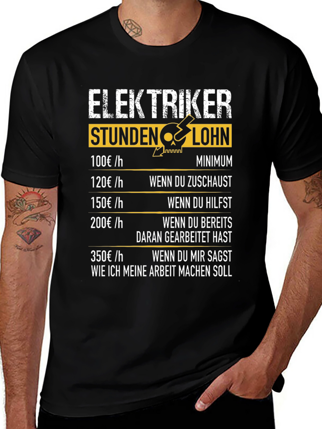 Electrician Hourly Rate Humor T-Shirt