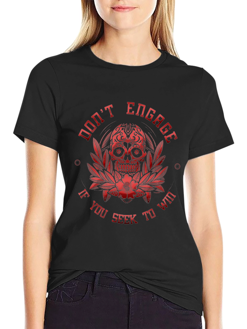 Dont Engage Skull Graphic T-Shirt
