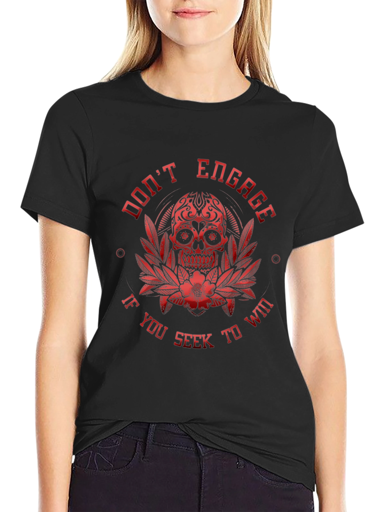 Dont Engage Skull Graphic T-Shirt