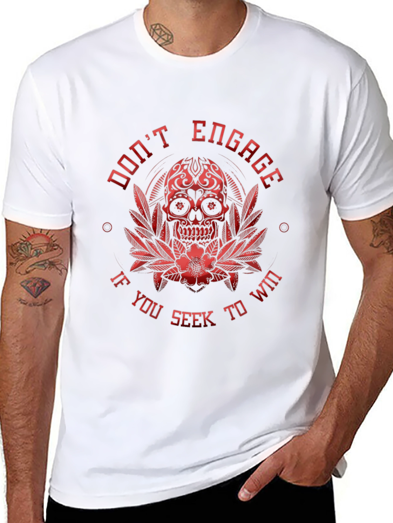 Dont Engage Skull Graphic T-Shirt