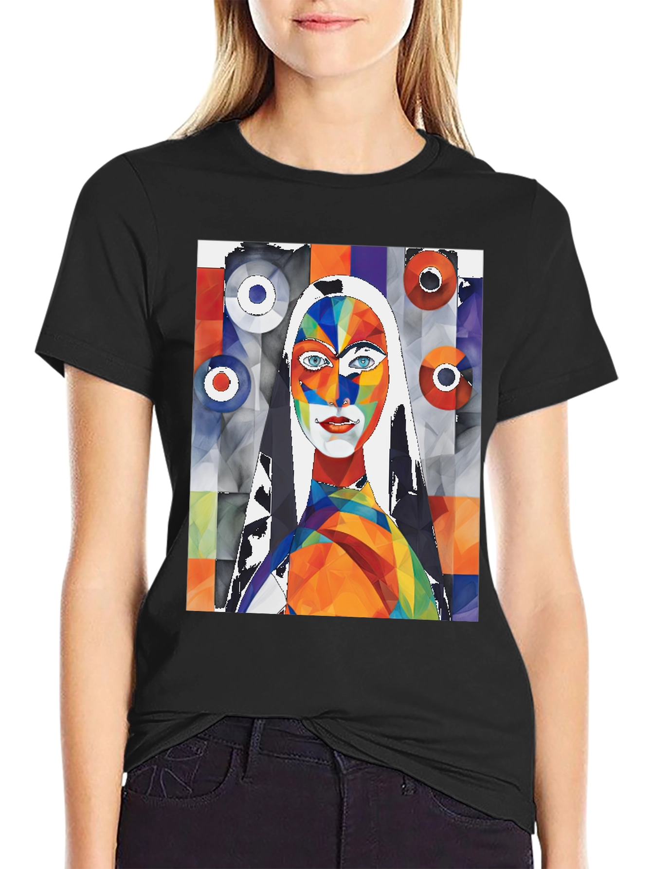 Abstract Art Graphic Tee - Stylish Colorful Design