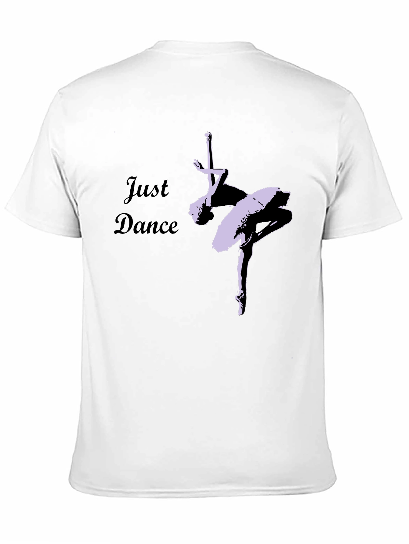 Just Dance Black T-Shirt - Ballet Dancer Design