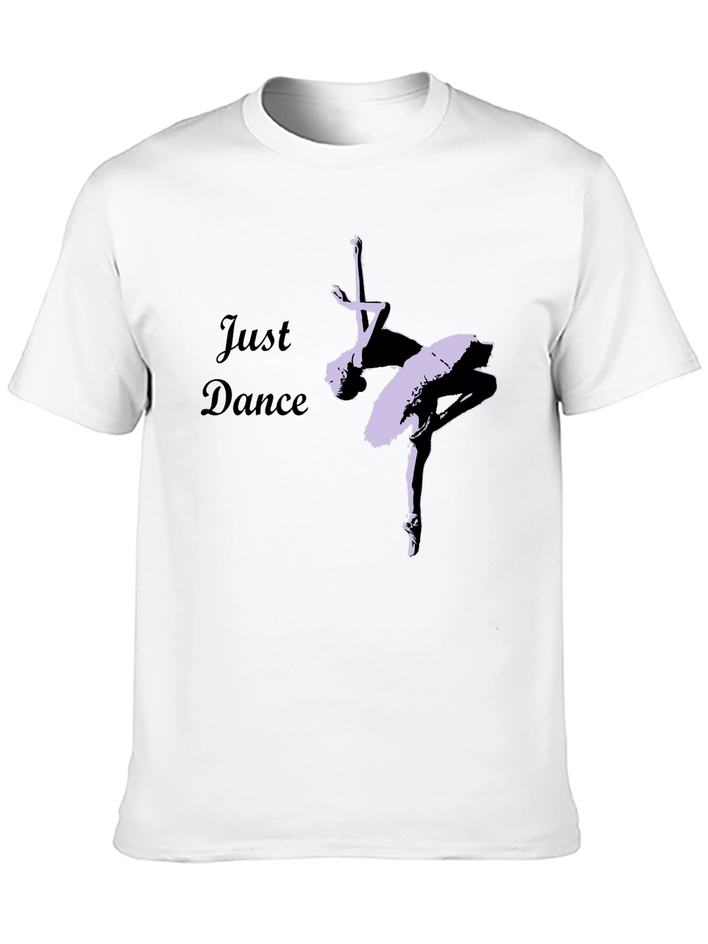 Just Dance Black T-Shirt - Ballet Dancer Design