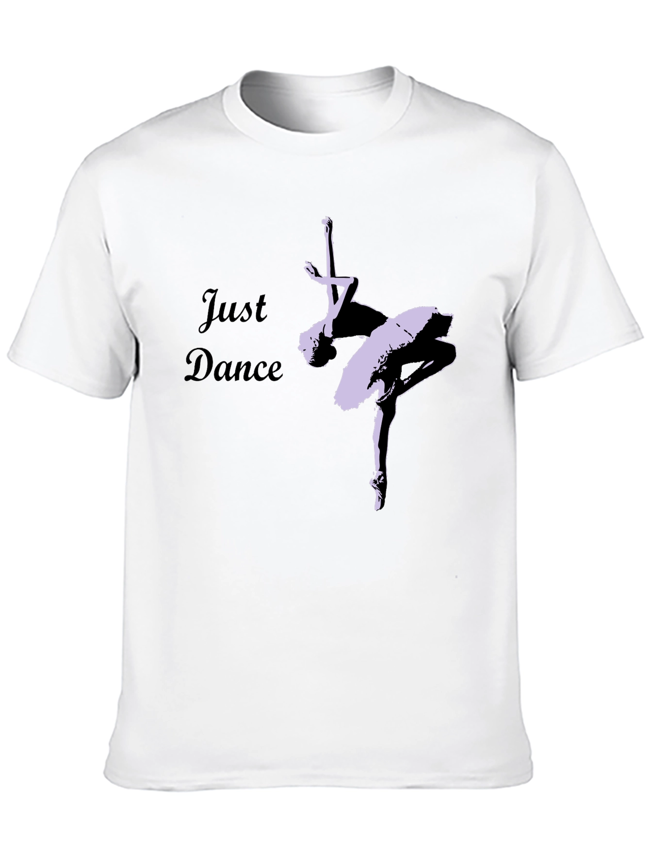 Just Dance Black T-Shirt - Ballet Dancer Design