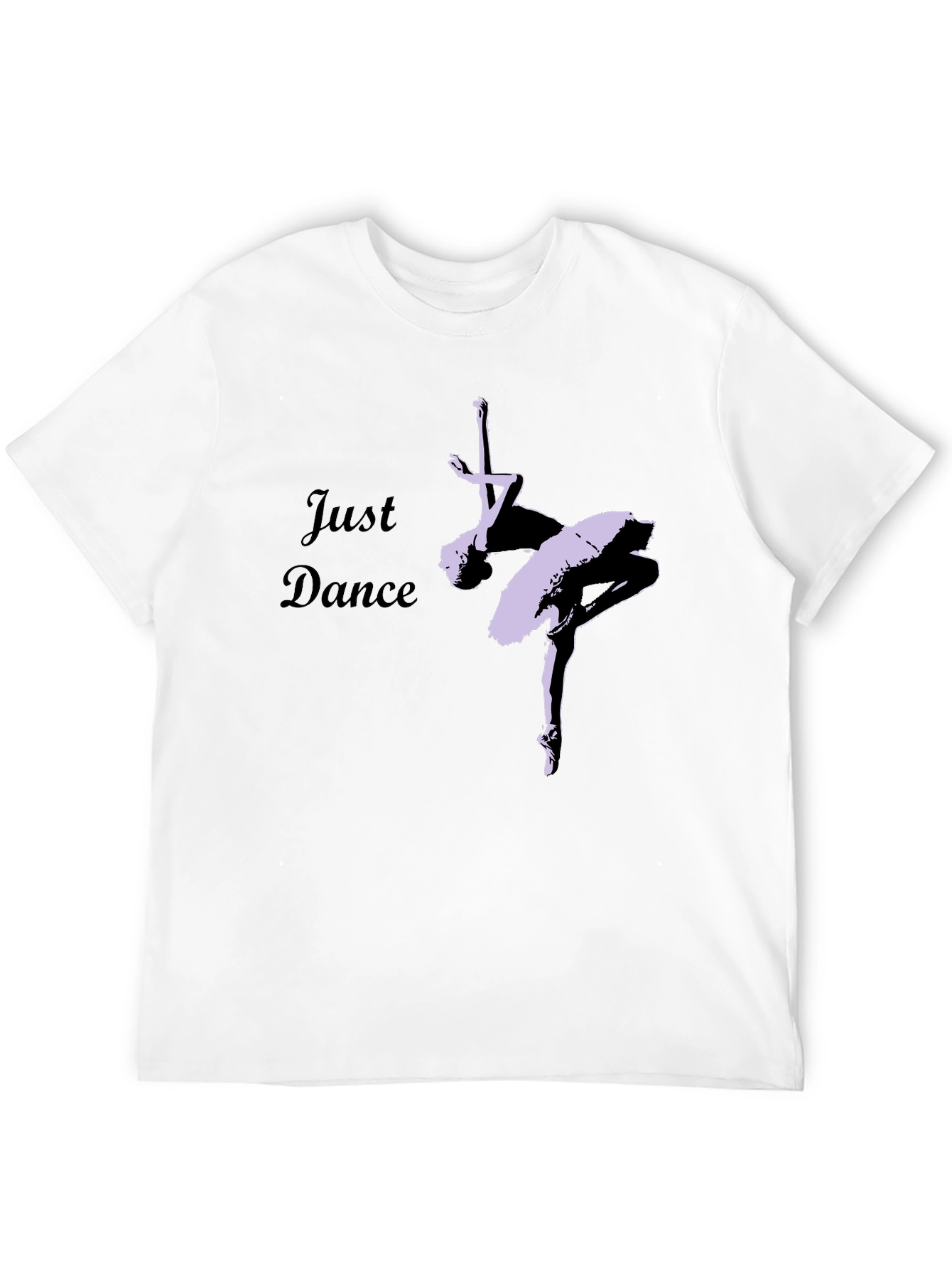Just Dance Black T-Shirt - Ballet Dancer Design