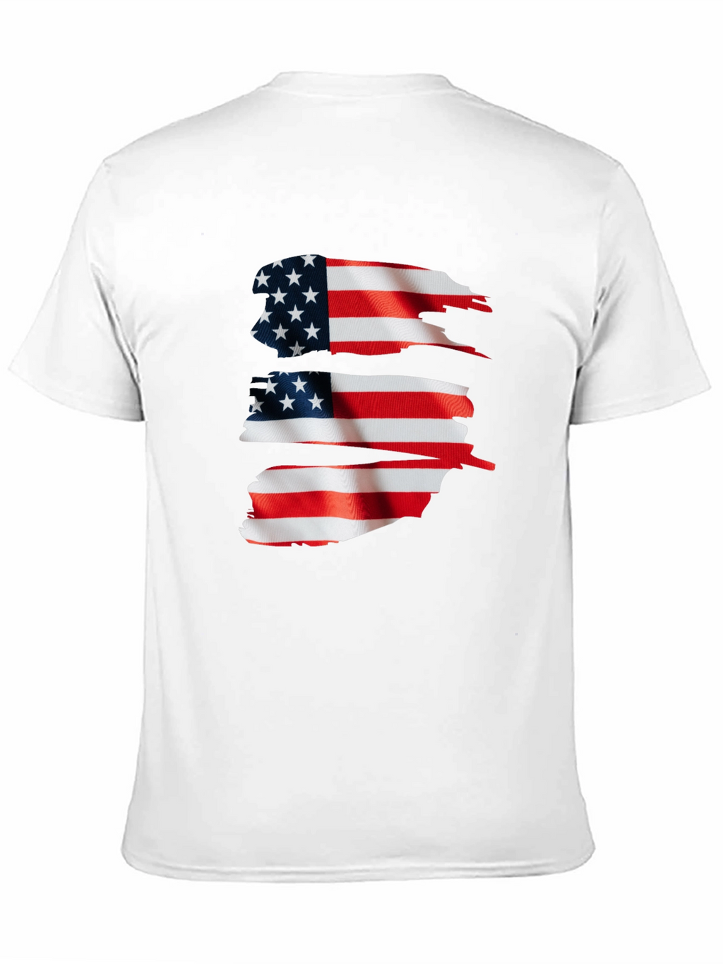 American Flag Graphic Print Black T-Shirt