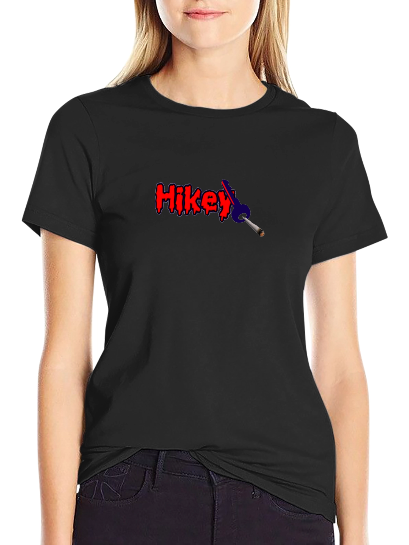 Hikey T-Shirt - Red and Black