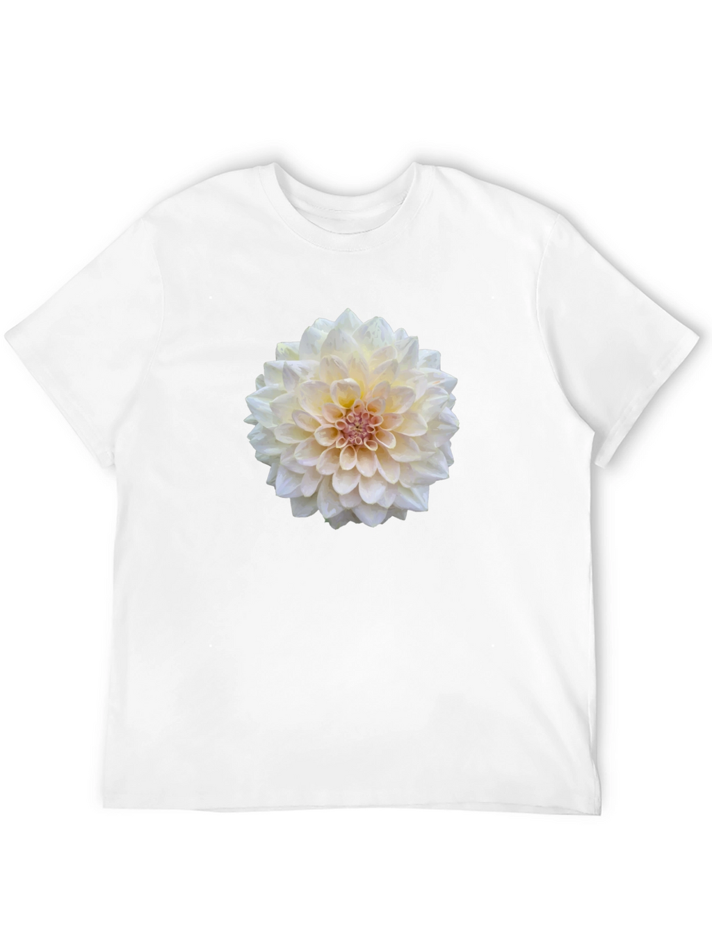 Floral Tee - Elegant Dahlia Flower Print T-Shirt