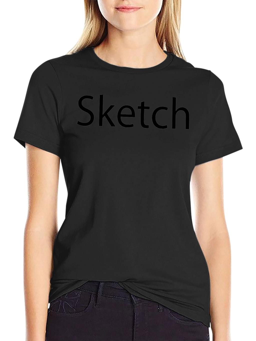 Sketch Mens Black Crewneck T-shirt