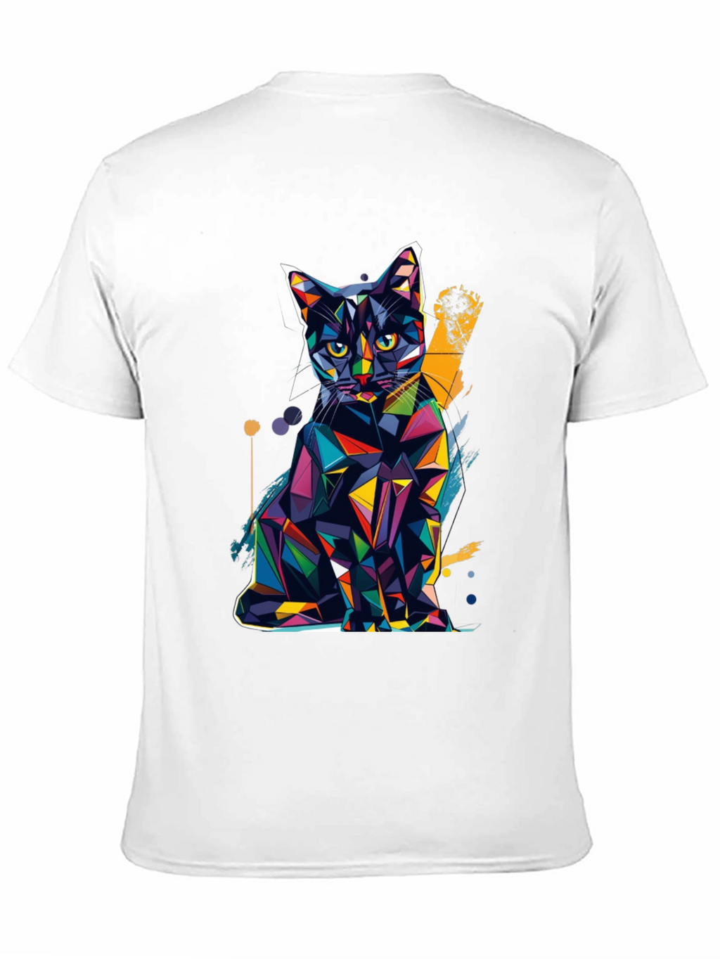 Geometric Cat T-Shirt - Modern Art Tee