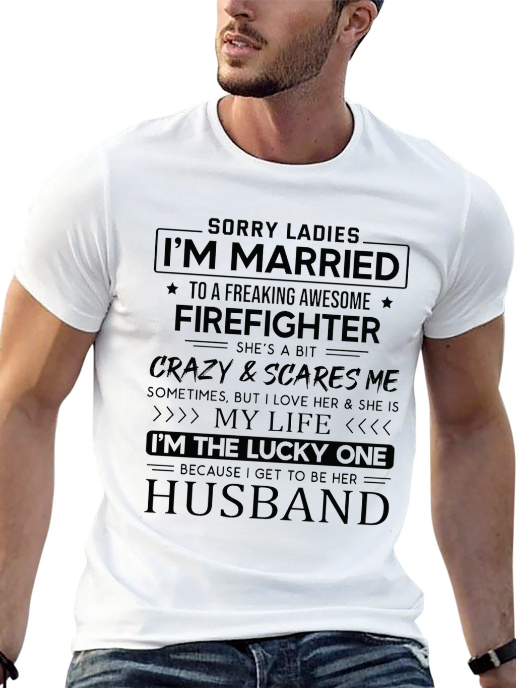Married to a Firefighter Novelty T-Shirt