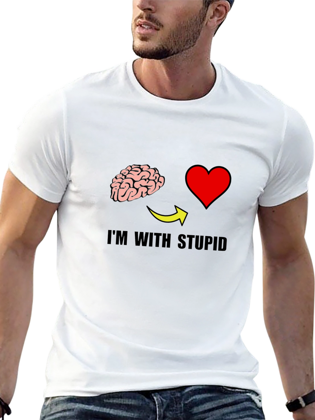 Im With Stupid Graphic T-Shirt