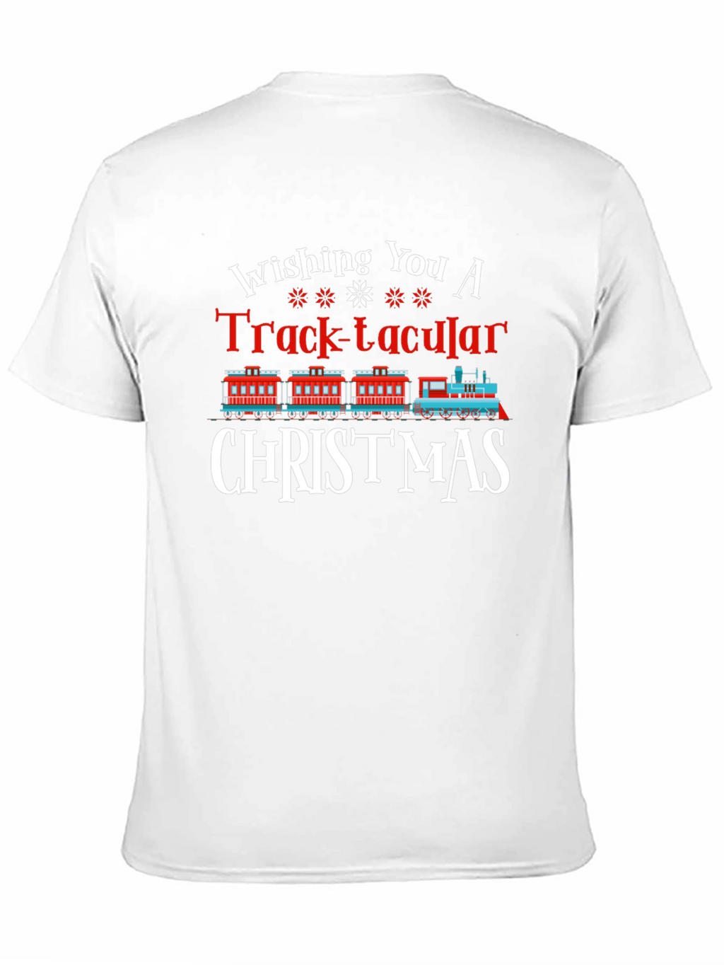 Track-tacular Christmas Train T-Shirt