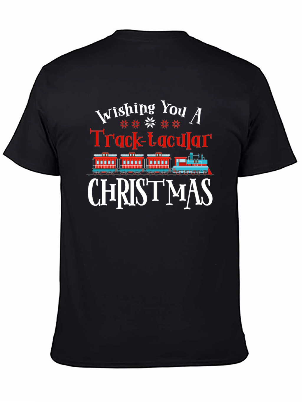Track-tacular Christmas Train T-Shirt