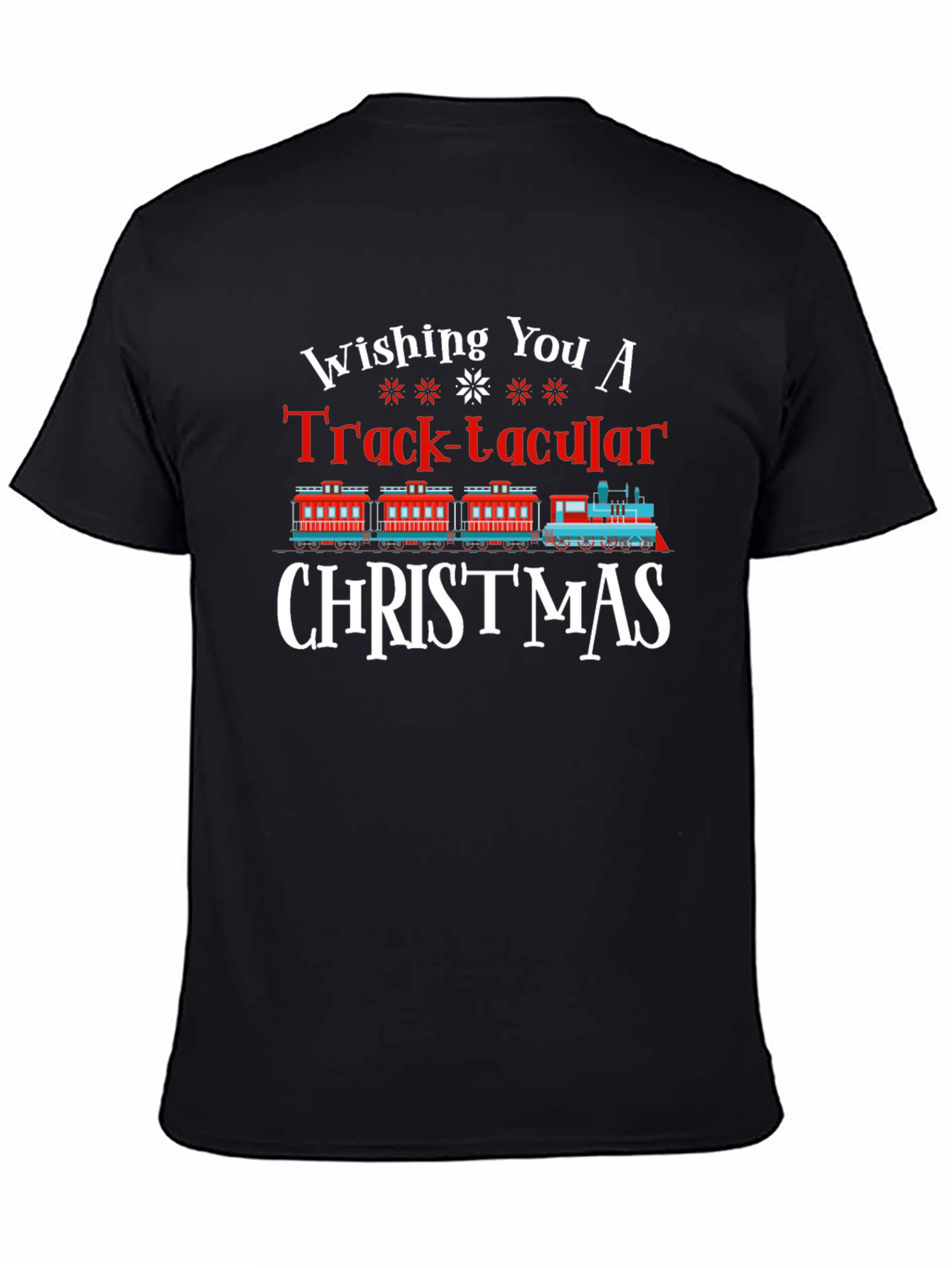 Track-tacular Christmas Train T-Shirt